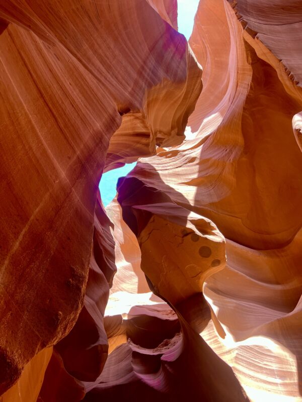 A picture of the inside of a canyon.